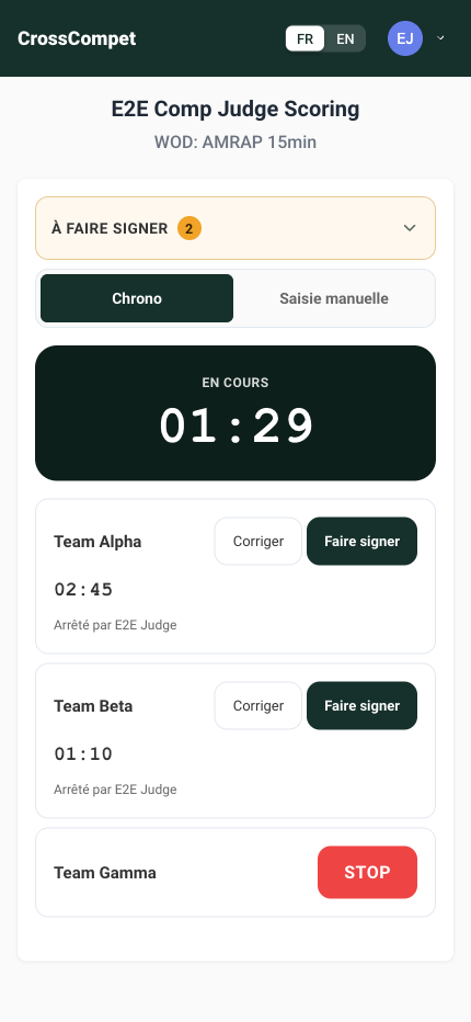 Illustration de la nouveauté — Version 1.5.0 — Des horaires justes et un chronomètre fiable